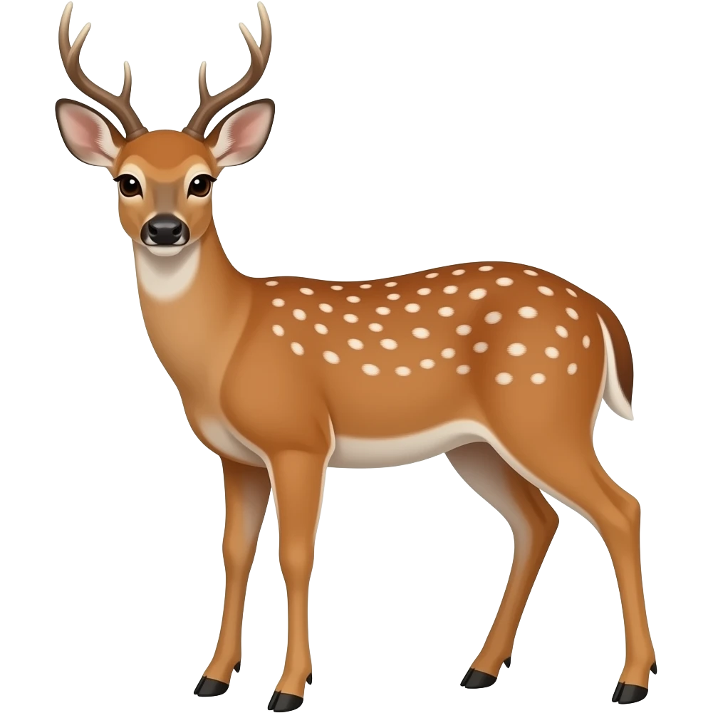 a girl deer and a clipart emoji