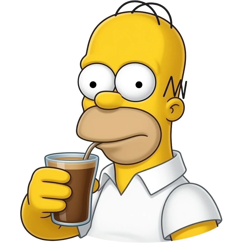 Homero Simpson tomando mate emoji