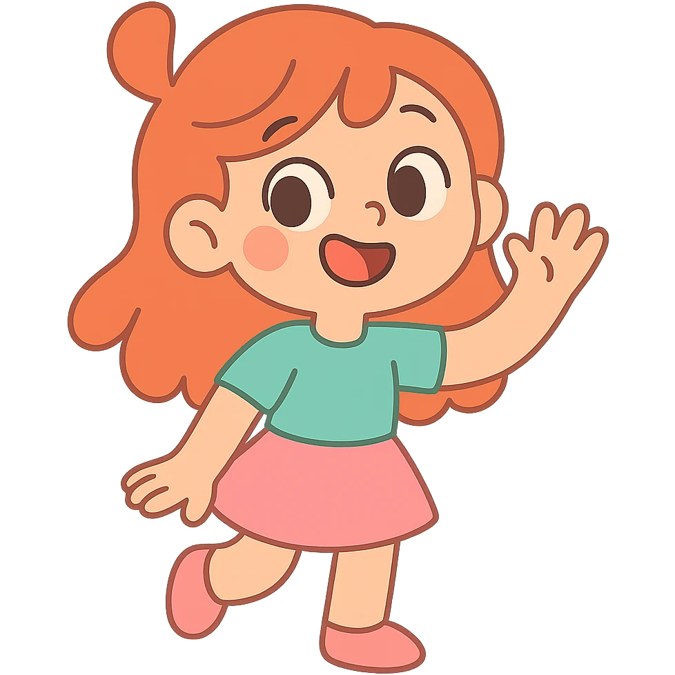 cute girl, pastel toon style emoji