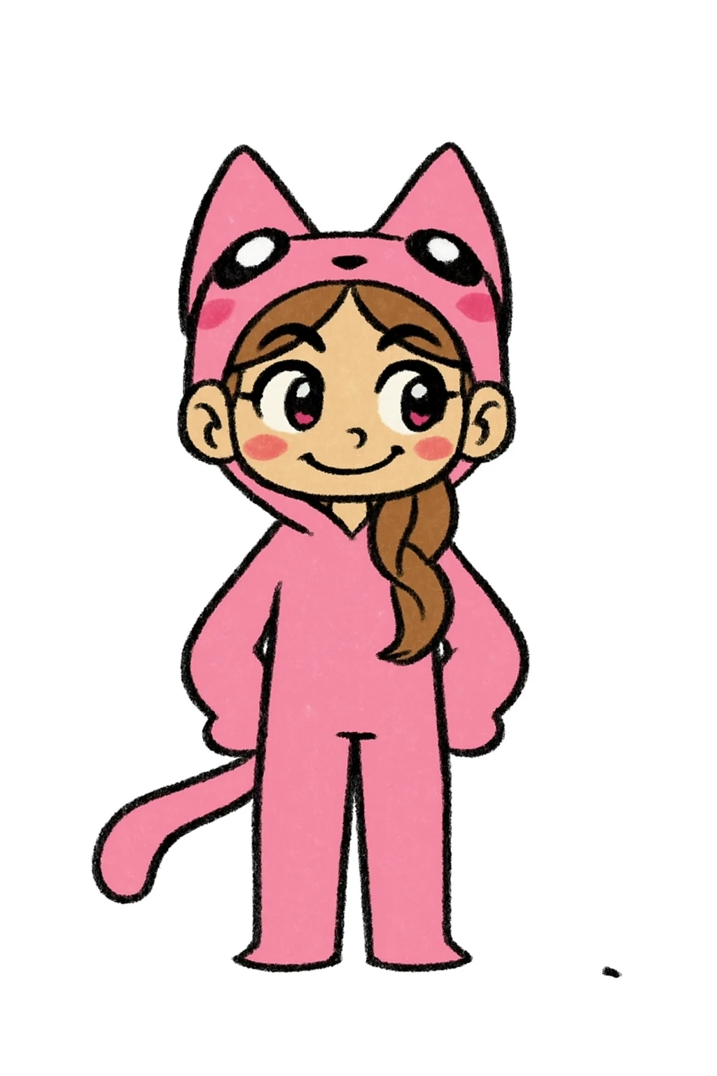 Keep the picture quality and style exactly the same as the reference image. Change the character's expression to proud, maintaining the original style and details. emoji