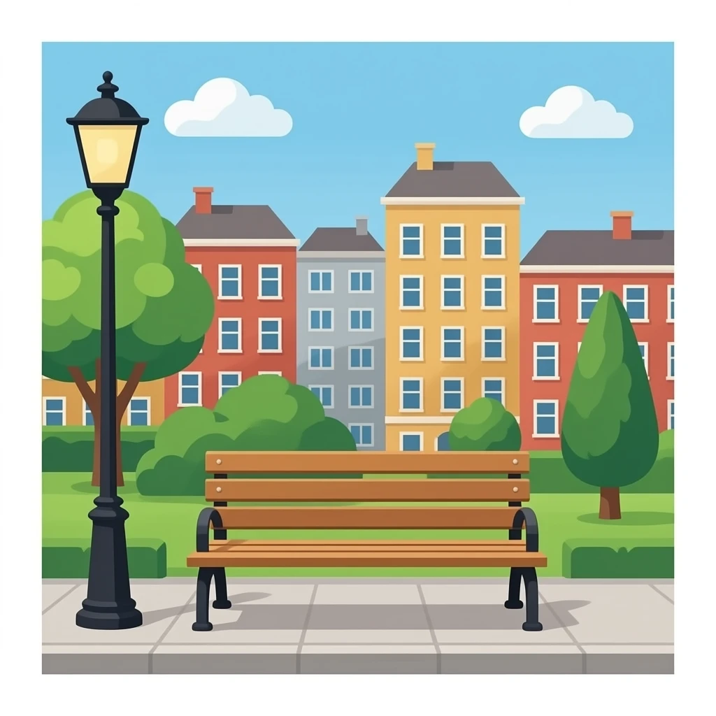 уличная скамейка без фона emoji