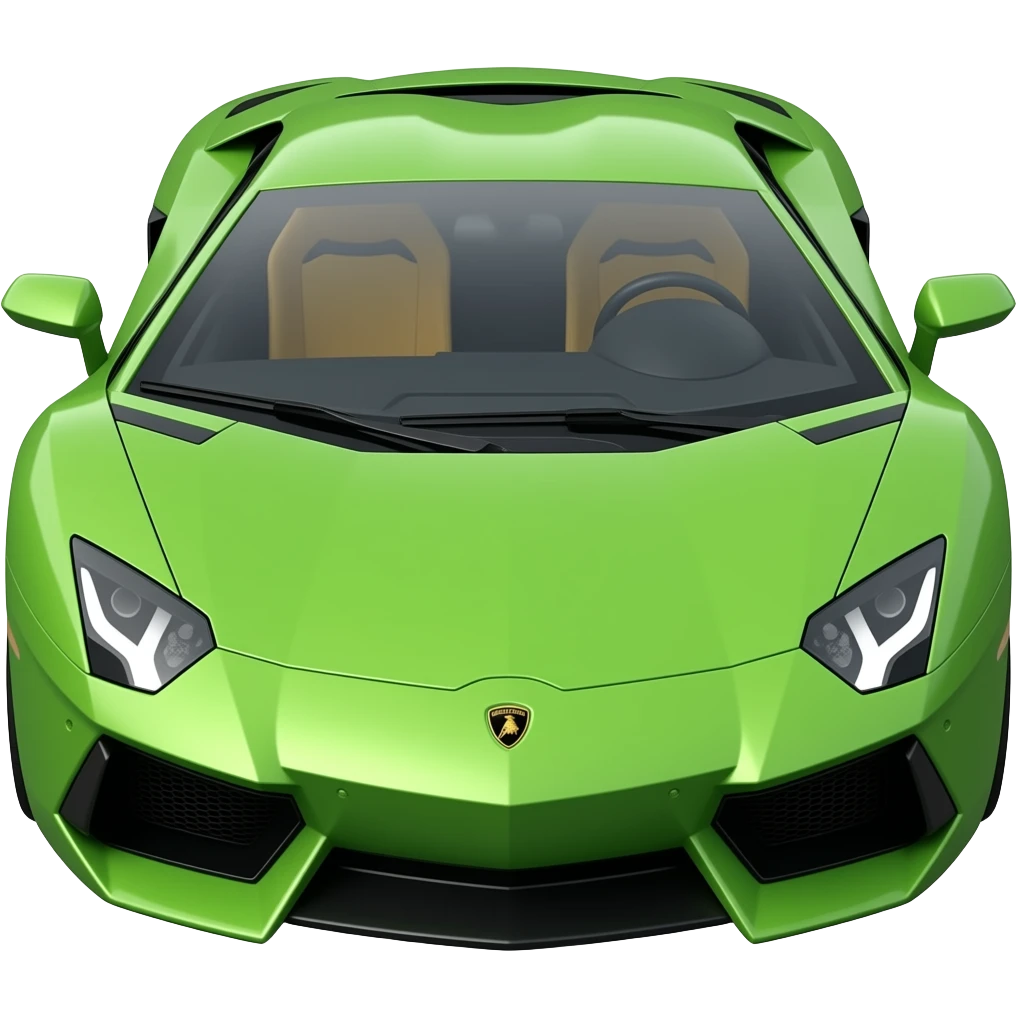 Green Lamborghini Aventador emoji