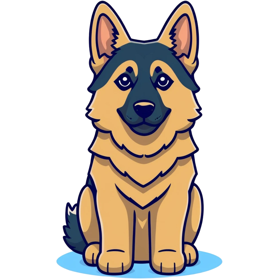 Blue German shepherd  emoji