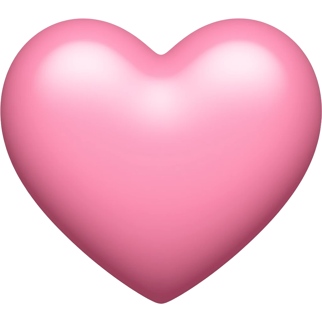 really pastel light pink heart emoji