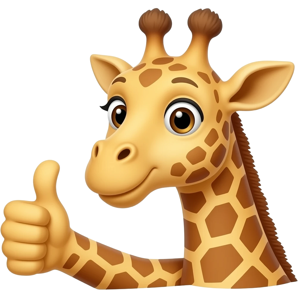 Giraffe Kopf Daumen hoch emoji