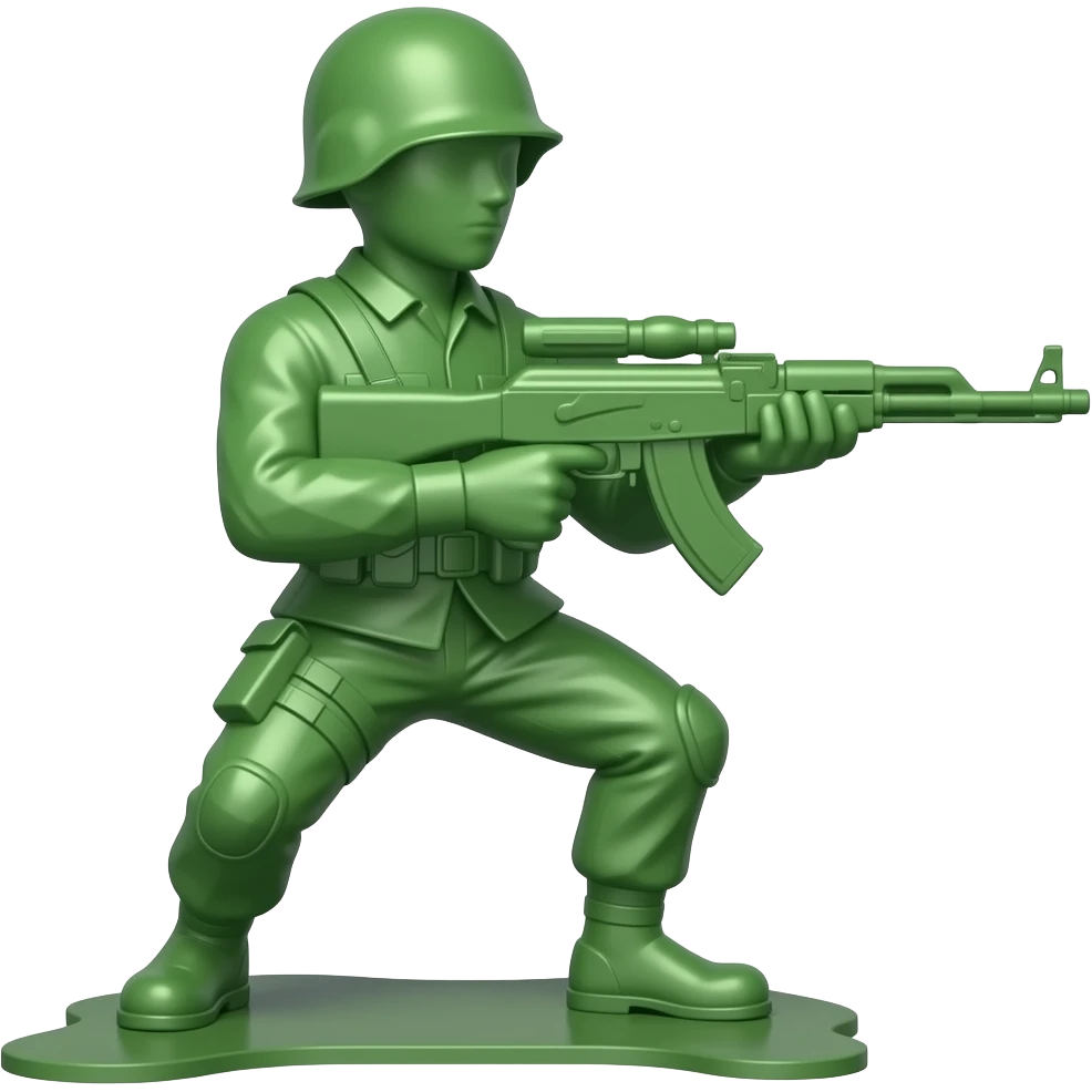 Green toy soldier emoji