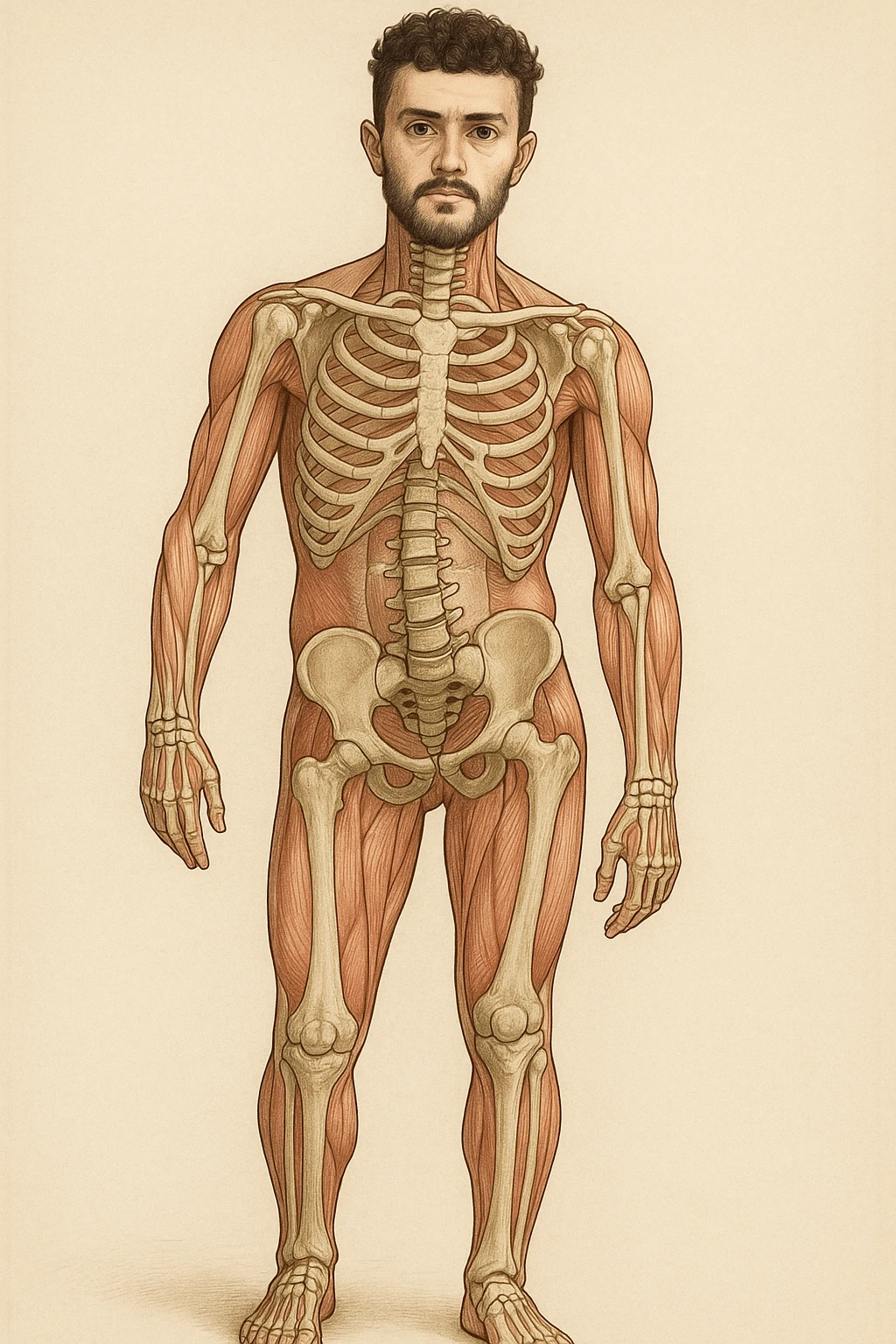 Uomo con problemi di asimmetrie e bacino inclinato, visione anatomica senza scritte emoji