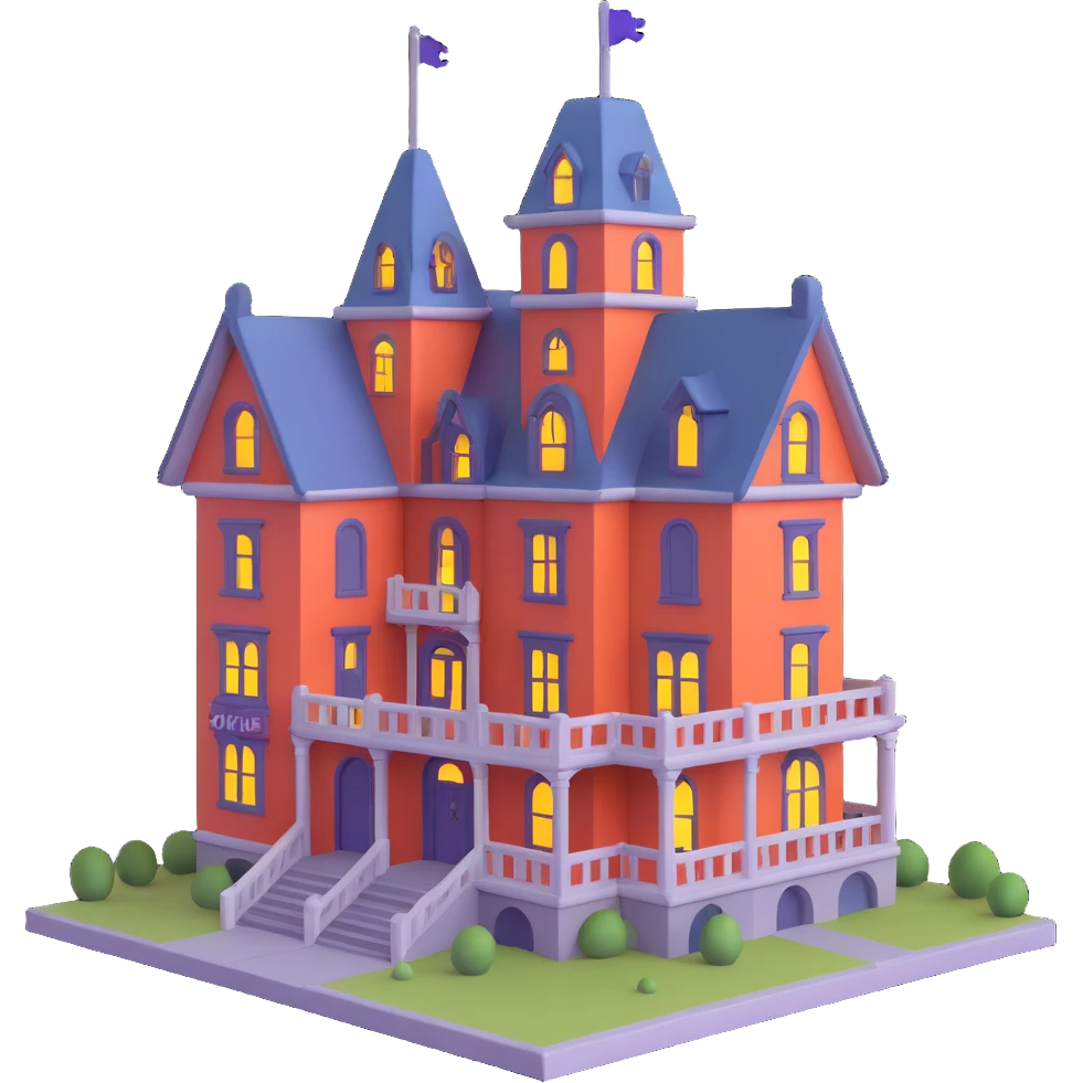 black haunted hotel emoji