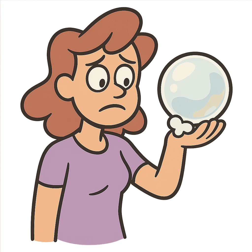 cartoon soap bubble, transparent background, PNG style emoji