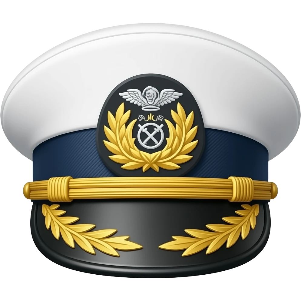 Navy officer cap emoji