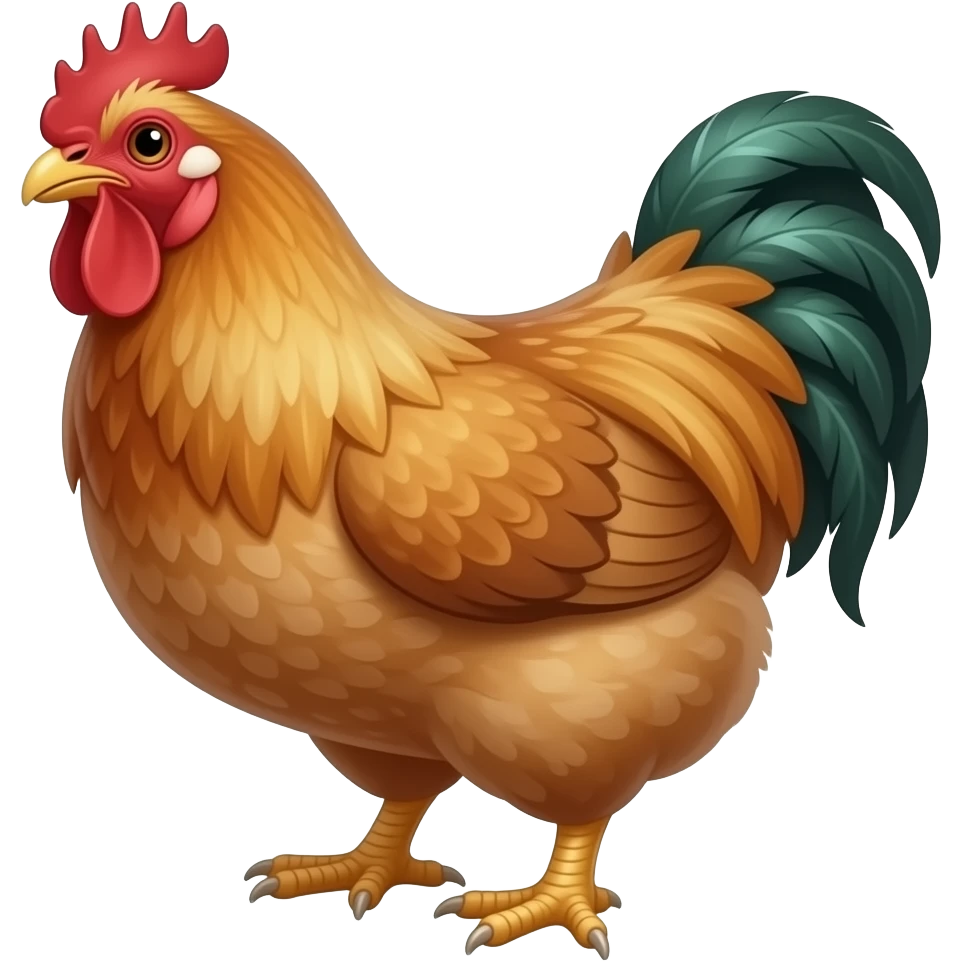 Uma galinha com pés de cavalo emoji