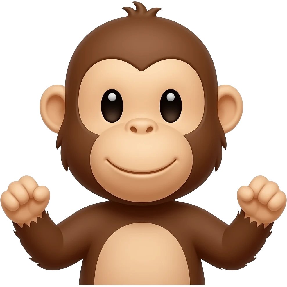 Singe qui fait ça:🤷 on voi juste la tete et les bras emoji
