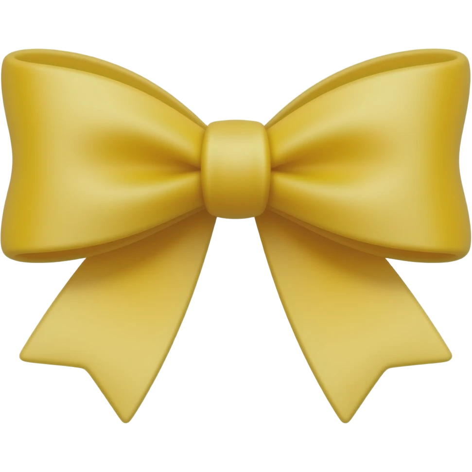 Tiny thin yellow bow coquette emoji