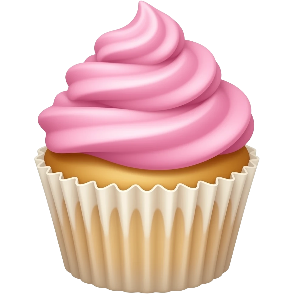 Cupcake with pink icing emoji