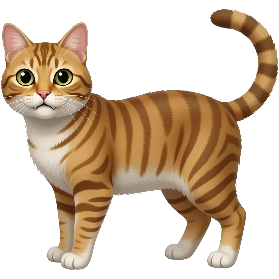 A Cat with a sharp and long jawline emoji