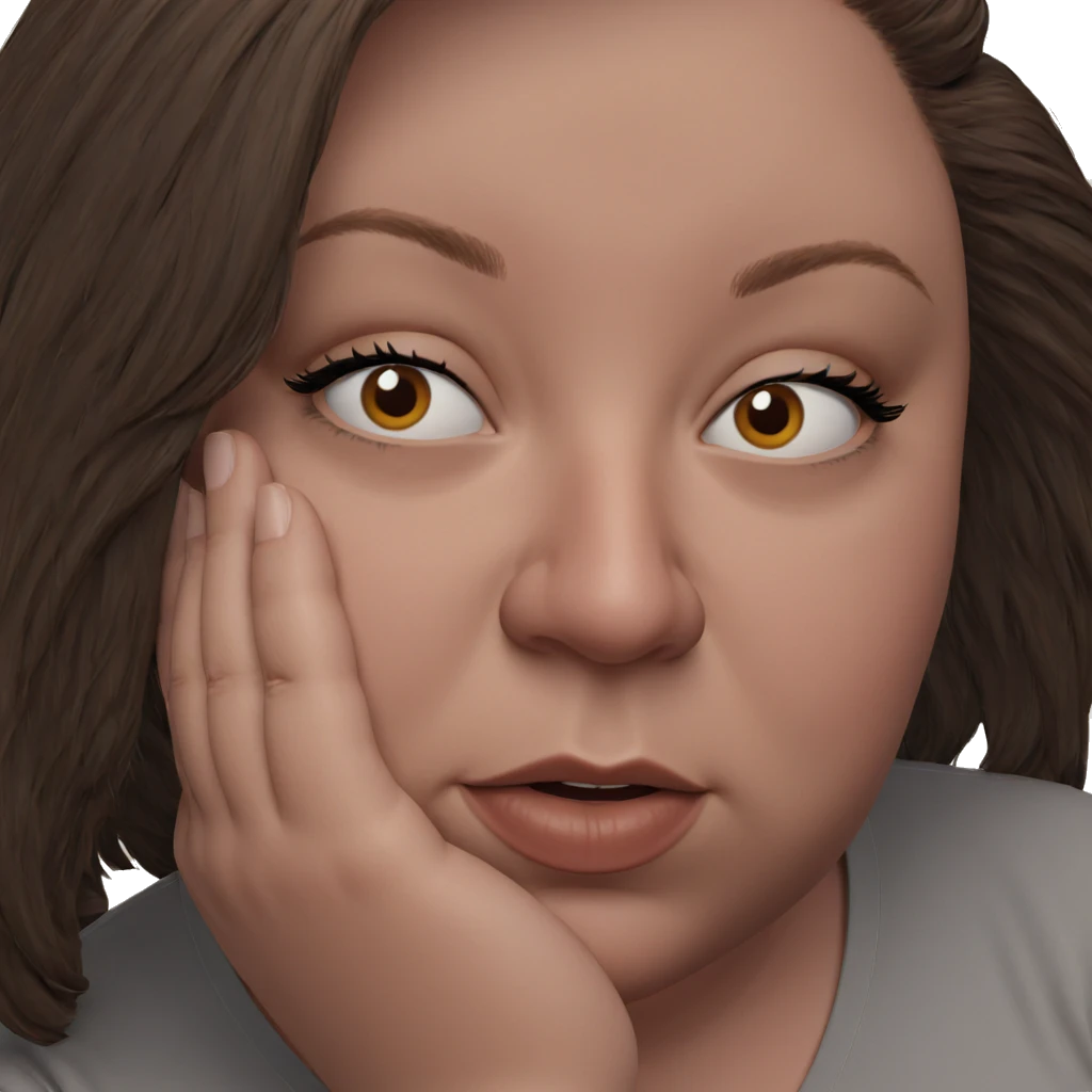 brown haired girl portrait emoji