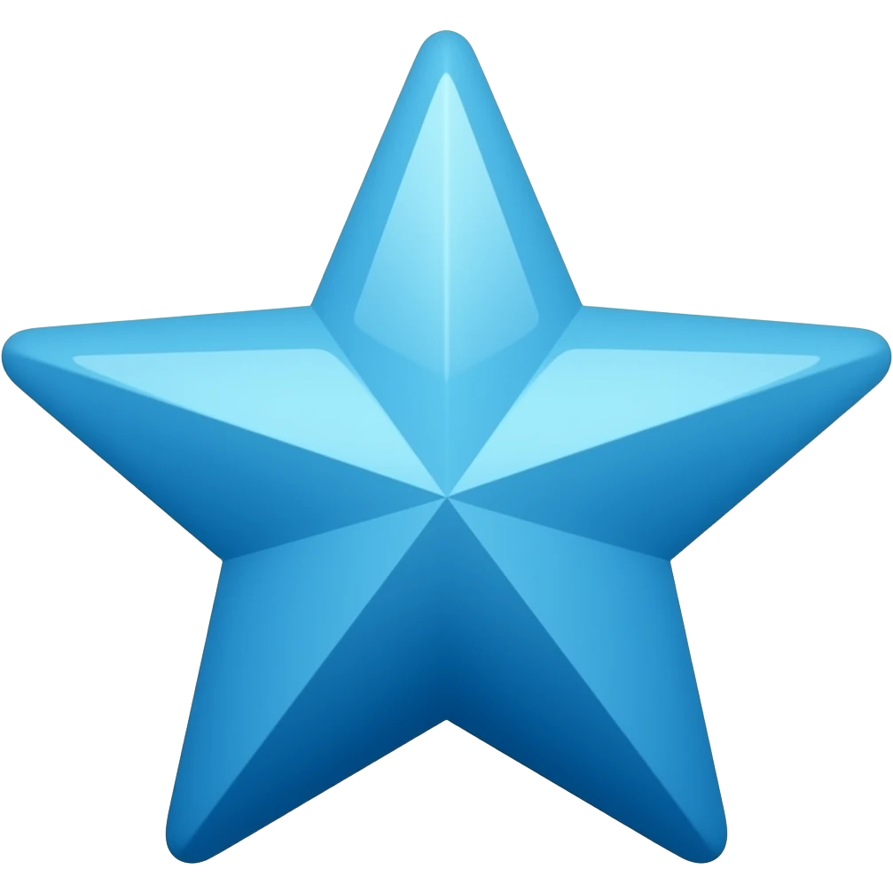 Estrella color azul emoji