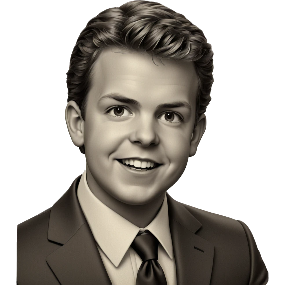 monochrome formal portrait of boy emoji