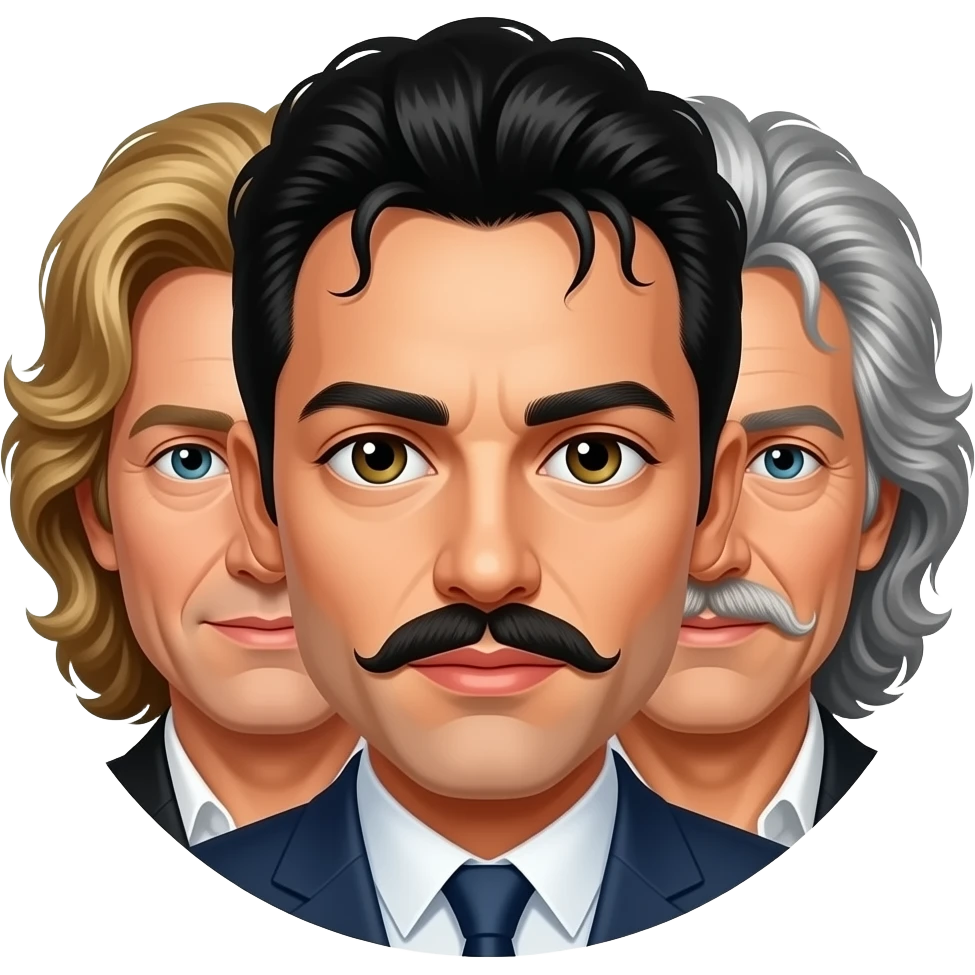 Queen's "The Miracle" album features the faces of the four band members merged into one, an innovative use of image processing technology at the time. emoji