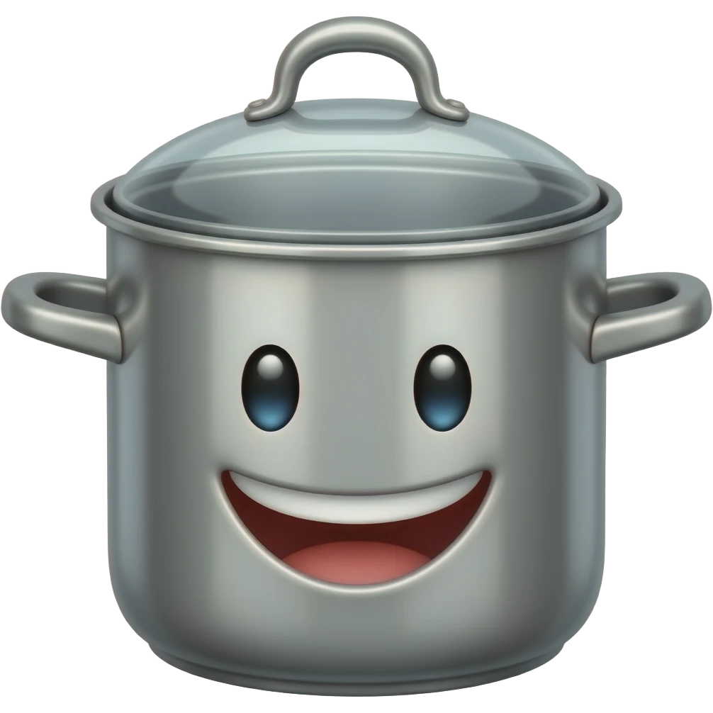 Laughing cooking pot emoji