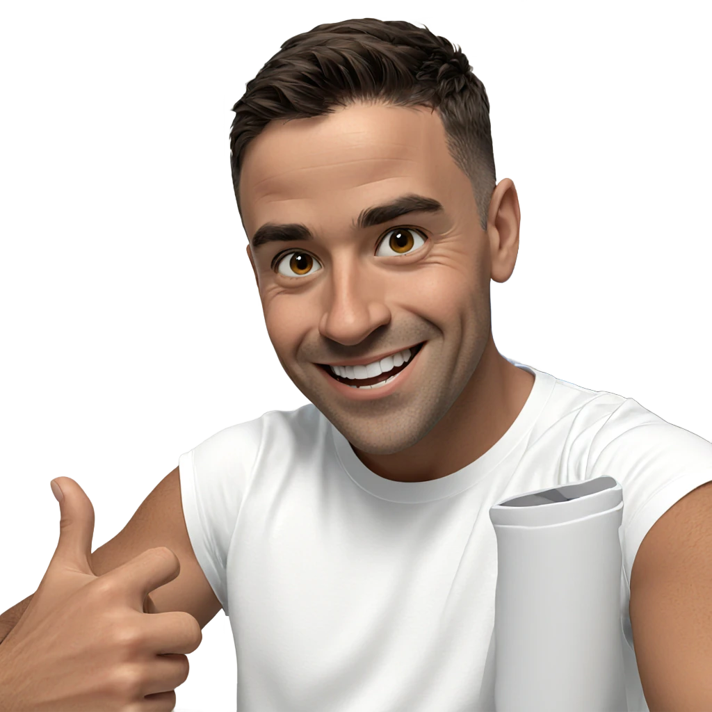 smiling boy in white shirt emoji