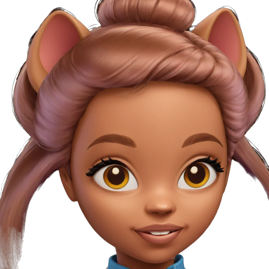 portrait of girl with ears emoji