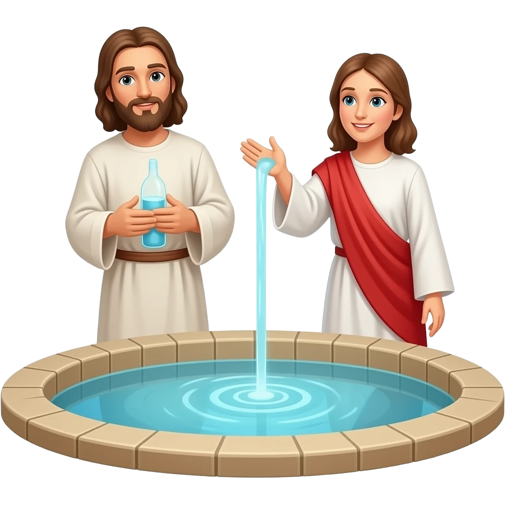 Jesus by the healing pool emoji