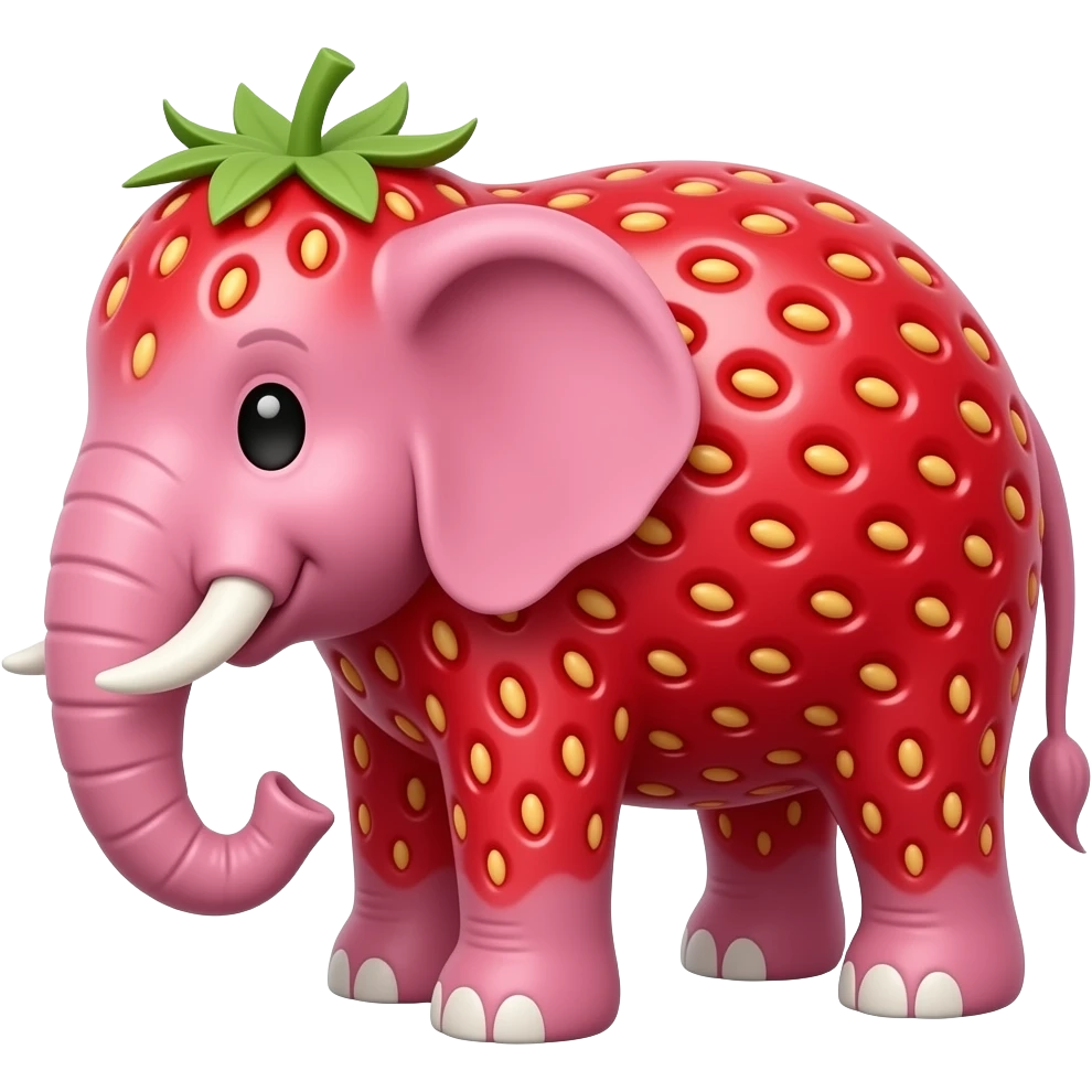 Strawberry elephant emoji