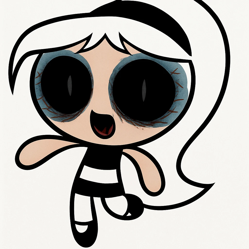 Make the eyes and mouth a bit scarier, with subtle horror elements, but keep the picture quality and everything else intact. Maintain the original style and details of the image. emoji