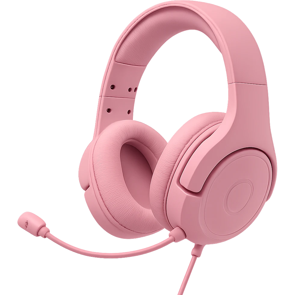 pink game headset emoji