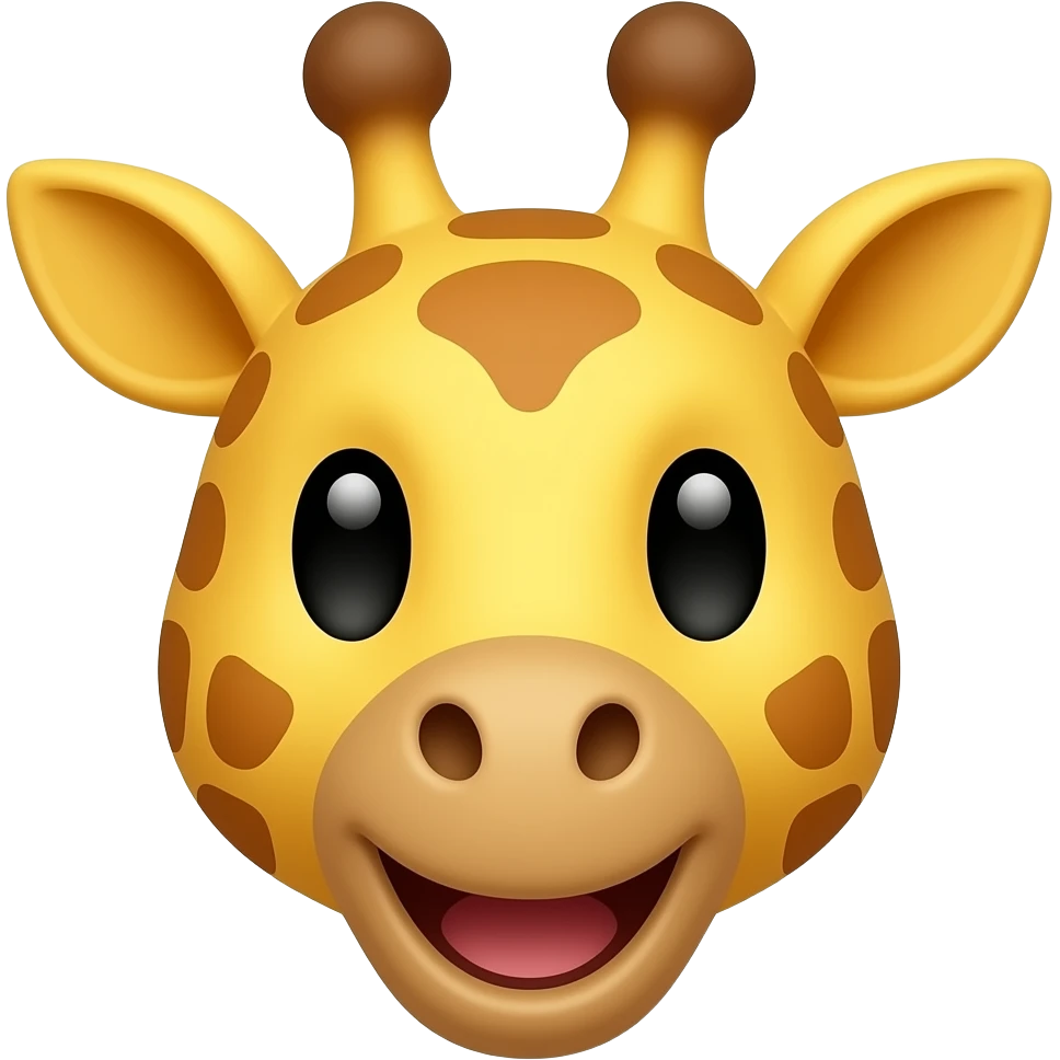 Einfacher Giraffenkopf der sehr glücklich ist emoji