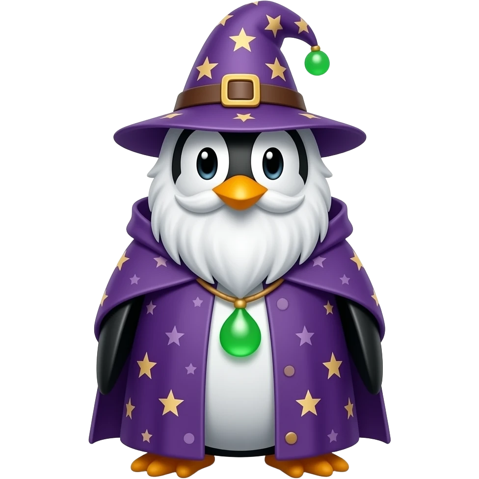 Penguin Wizard emoji
