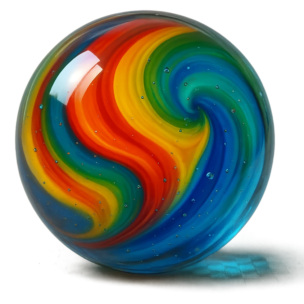a single colorful marble, shiny and round, detailed, vibrant colors, realistic lighting emoji