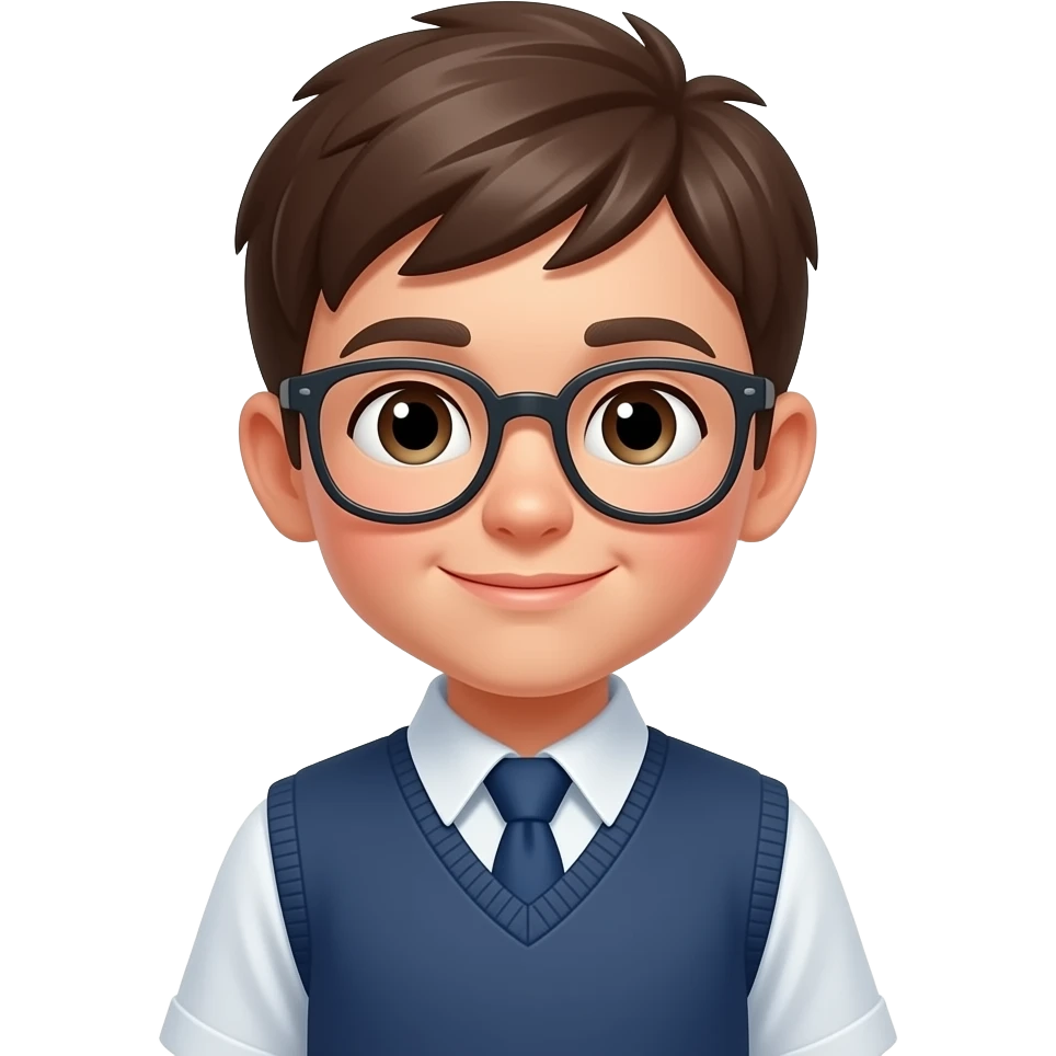 the boy is behind the school emoji