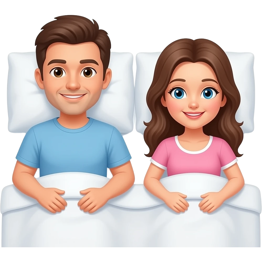 Man and woman in bed emoji