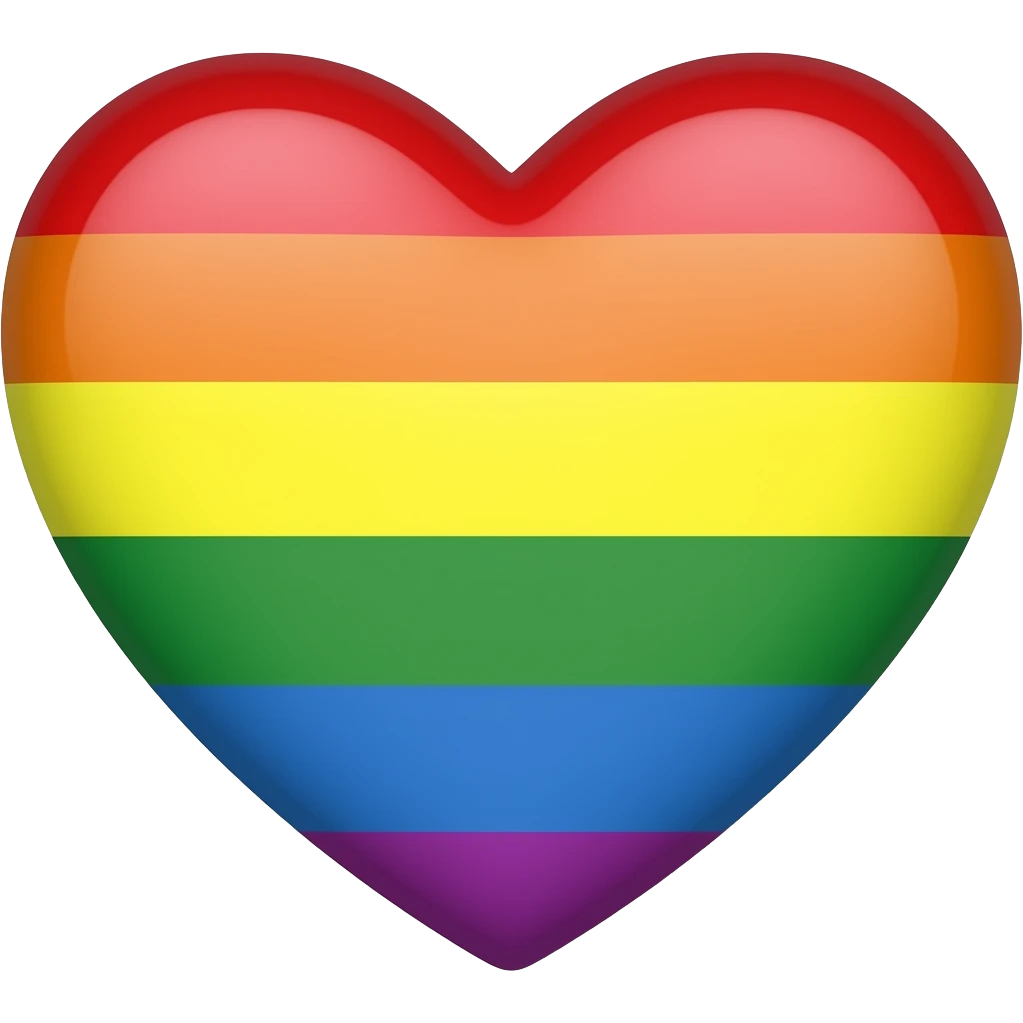 Lesbian flag heart emoji