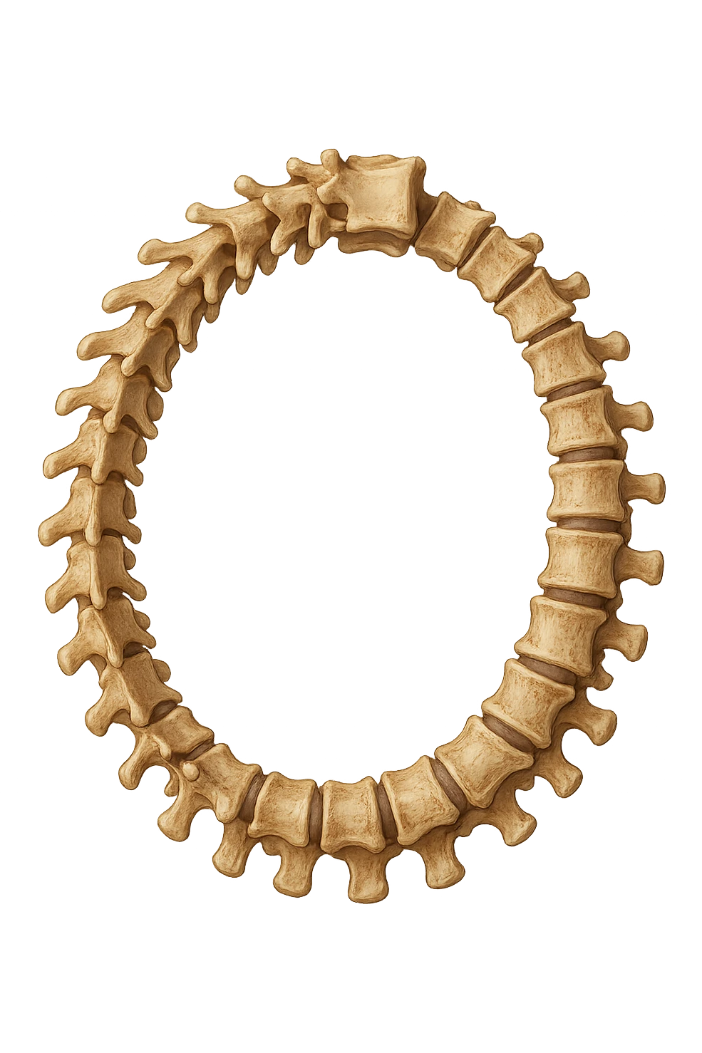 SPINA DORSALE ANATOMICA UMANA REALISTICA CHIUSA A CERCHIO emoji