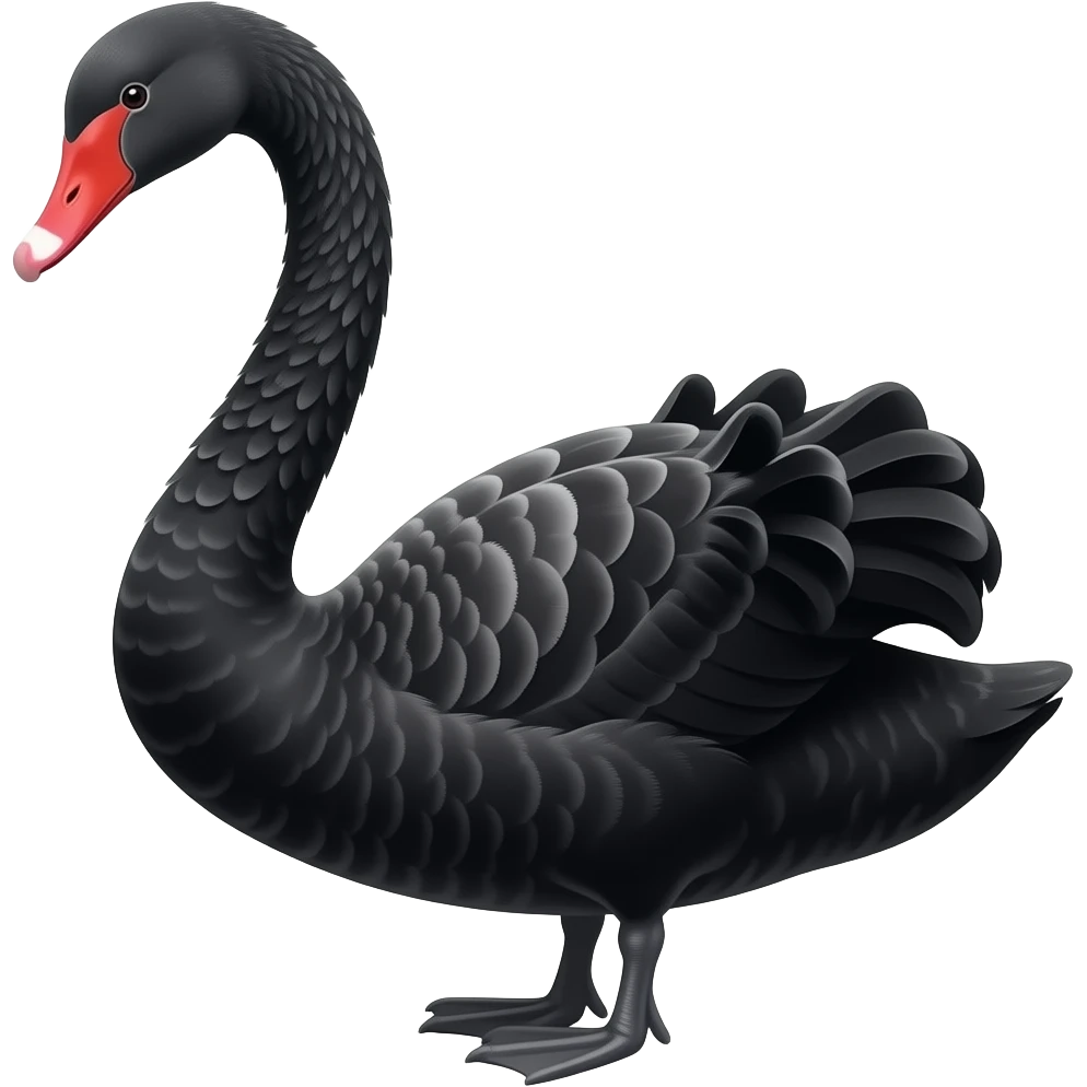 swan black emoticon emoji