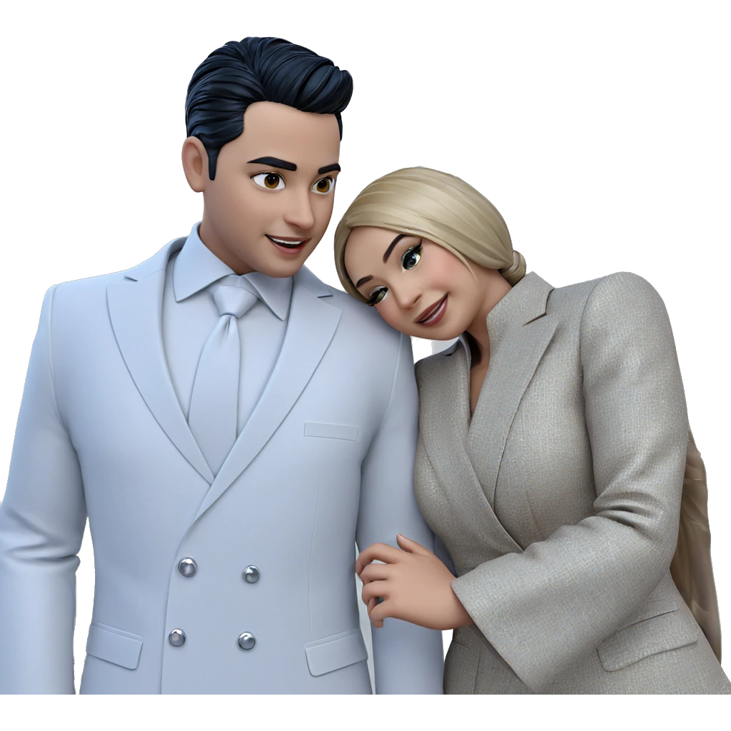 romantic couple in formal attire emoji