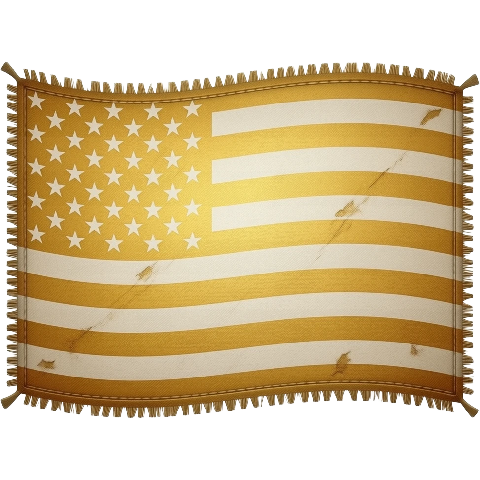 Rustic vintage gold American flag emoji