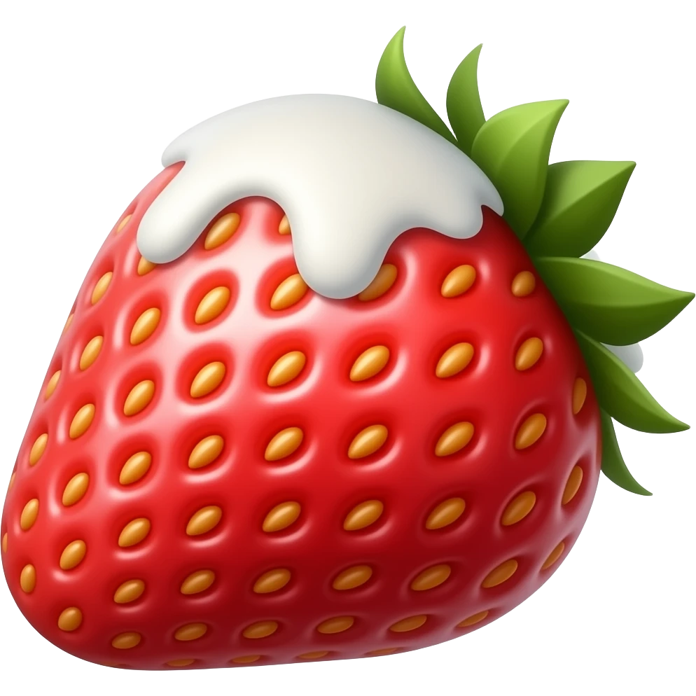 Fresas con crema emoji