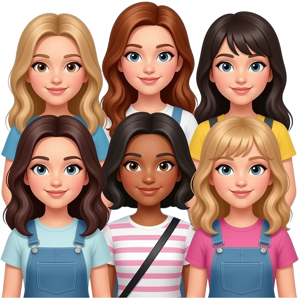 popular group of girls emoji