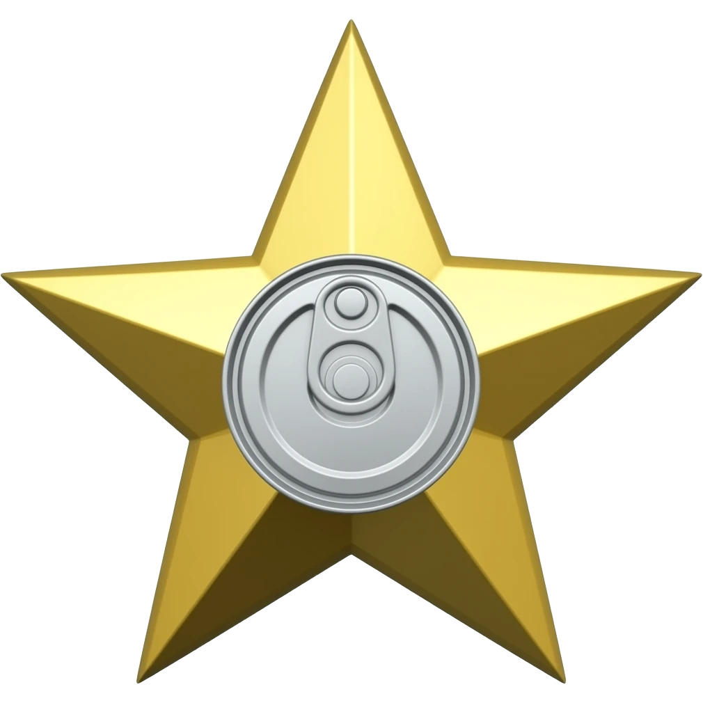 zyn can in the center of a star emoji