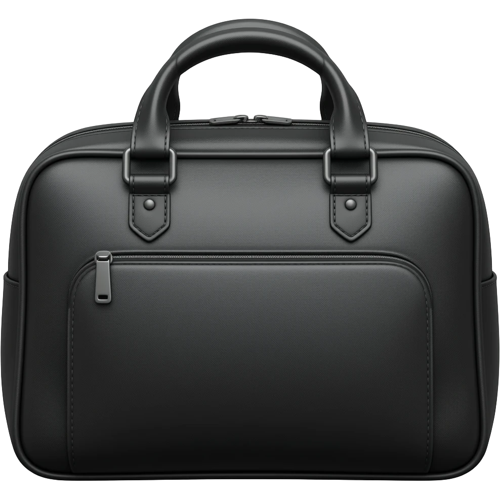 open black horizontally long thief bag emoji
