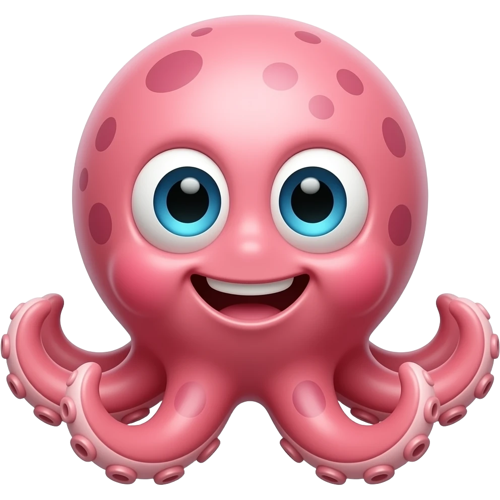 gere um boneco animado 3d de polvo, precisa ser amigavel e convidativo emoji