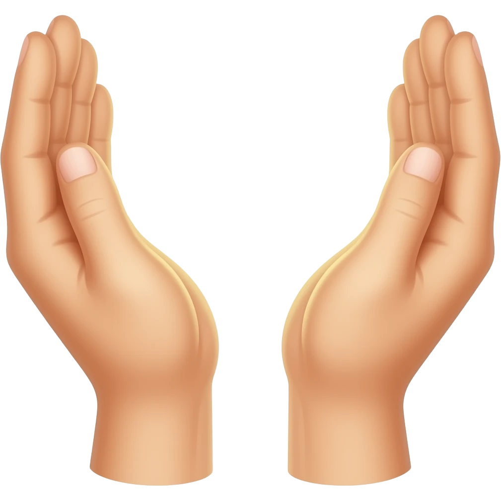 \ healing hands with light emoji