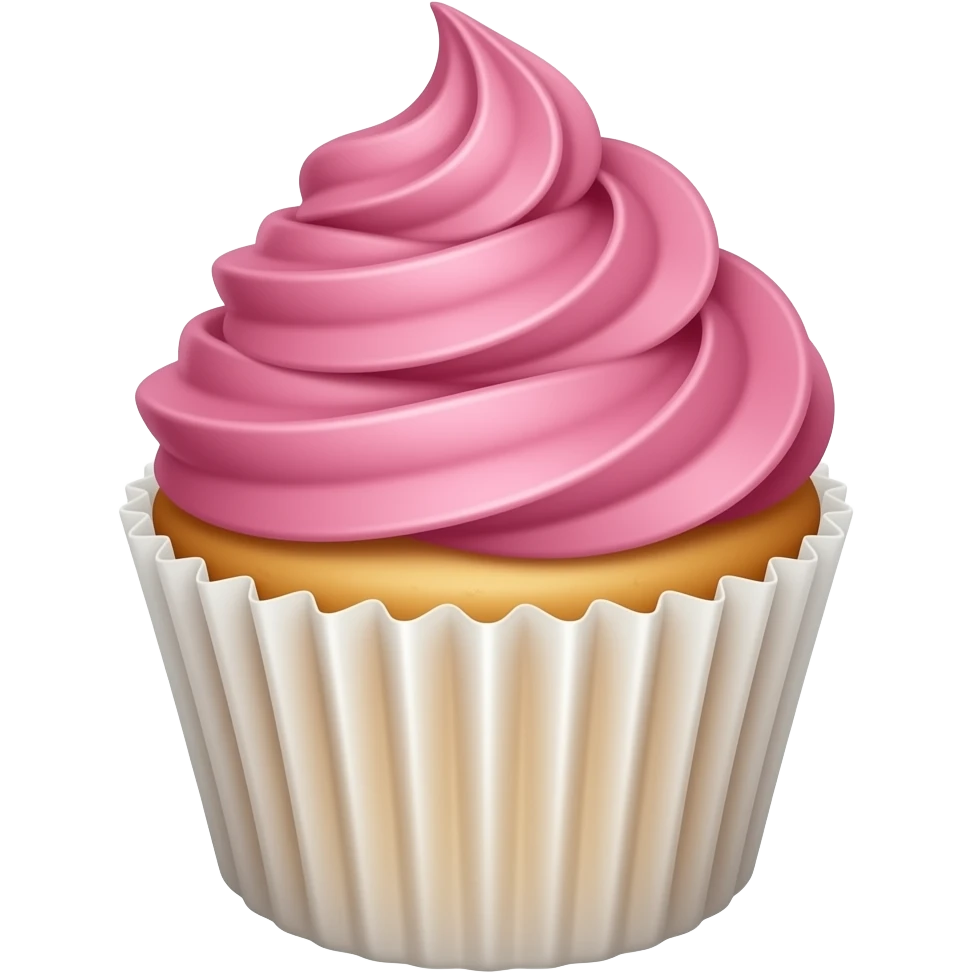 Cupcake with pink icing emoji