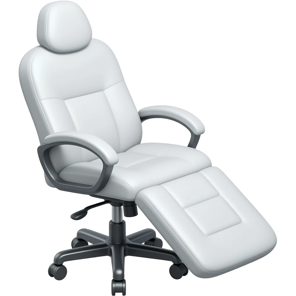 white doctors office chair that leans back - no people just the chair emoji