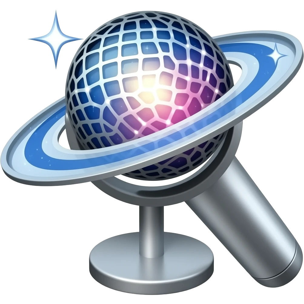GALAXY microphone with imprints emoji