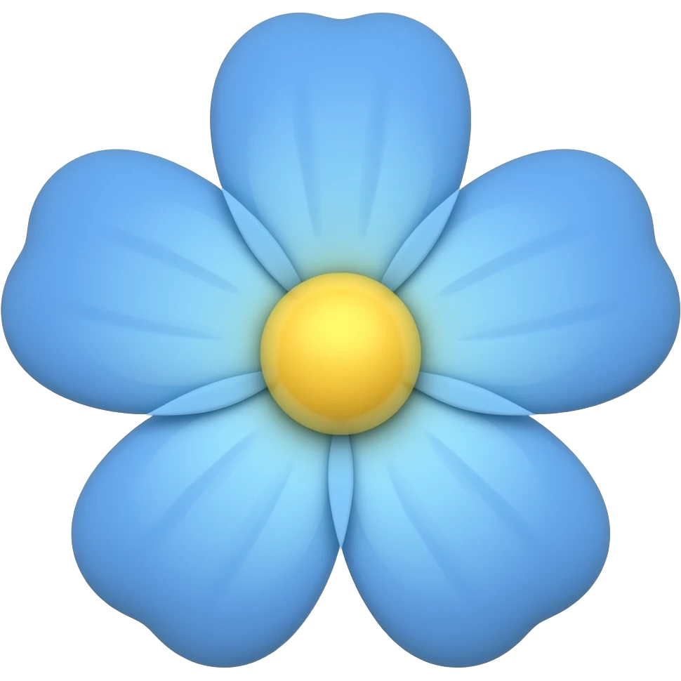 Blue flower emoji